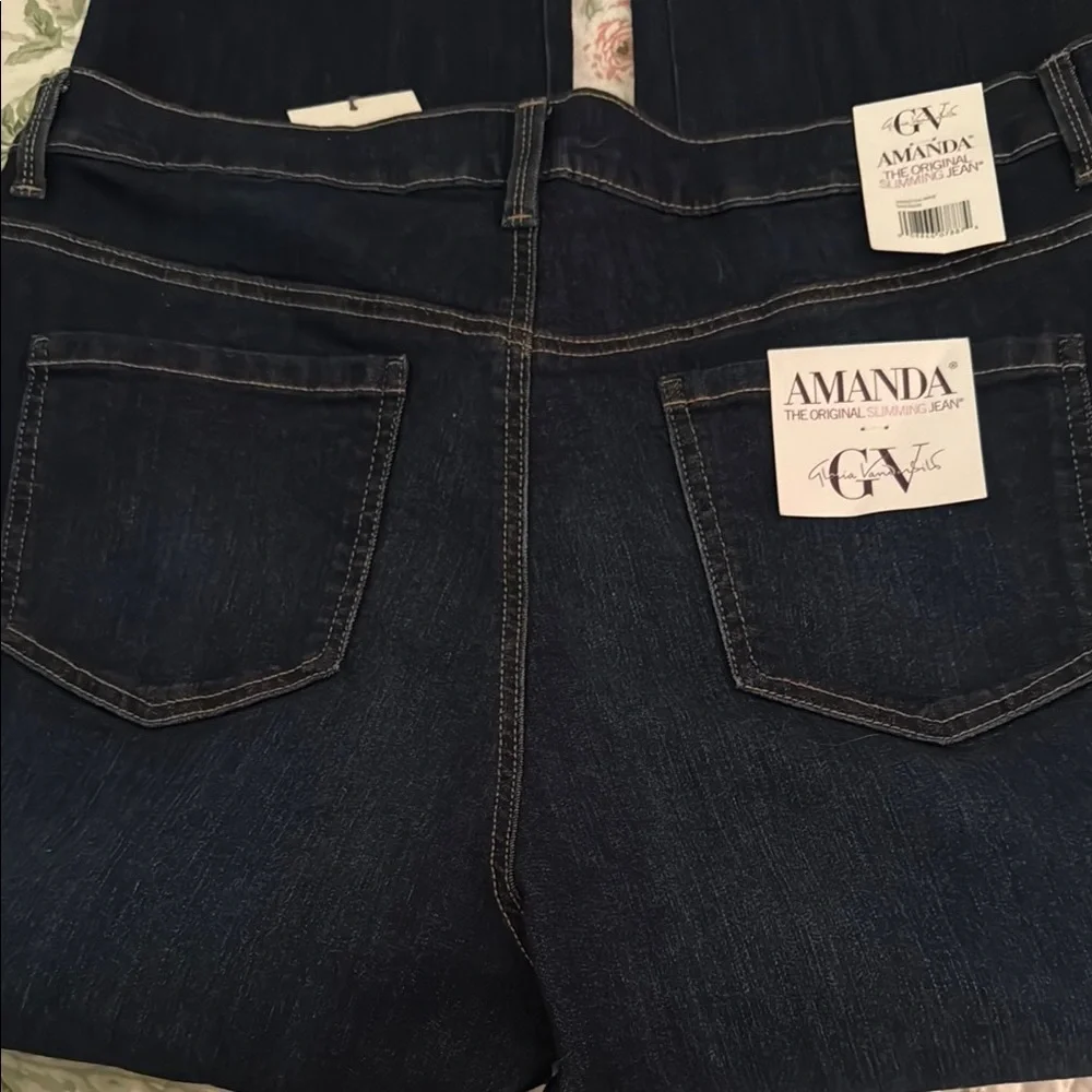 Gloria Vanderbilt Blue Skinny Jeans with Contrast Stitching - Picture 5 of 5